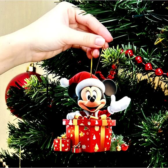 Mickey Mouse in a Gift Christmas Tree Ornament - Picture 2 of 6